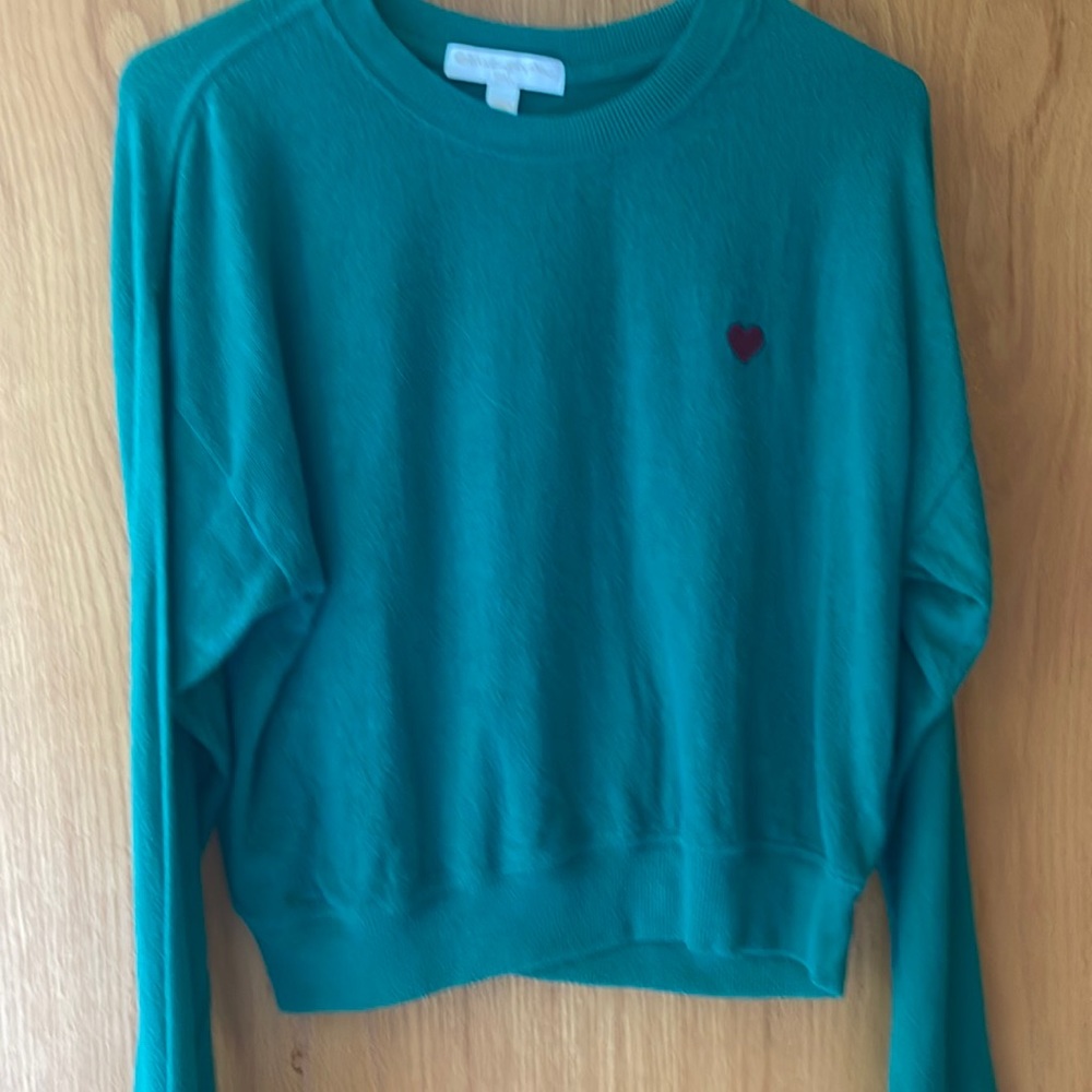 Spiritual gangster green crop sweatshirt